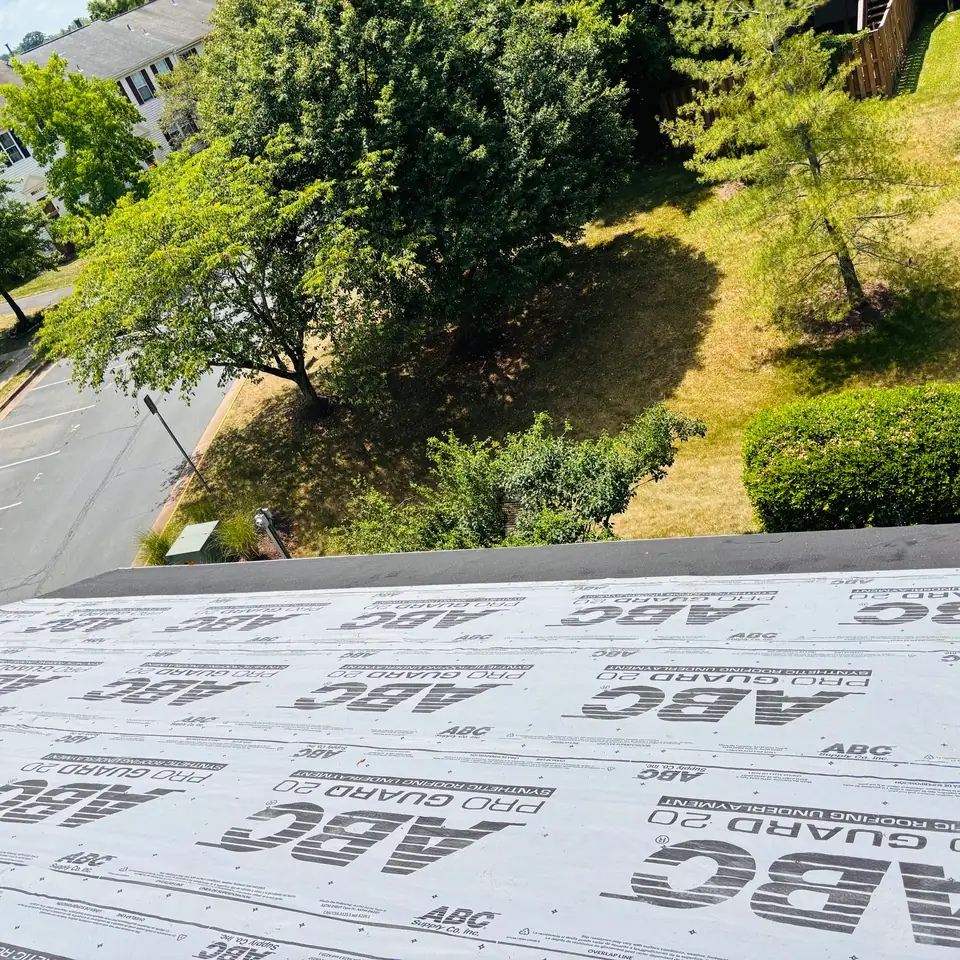 Roof underlayment installation in Ashburn, VA