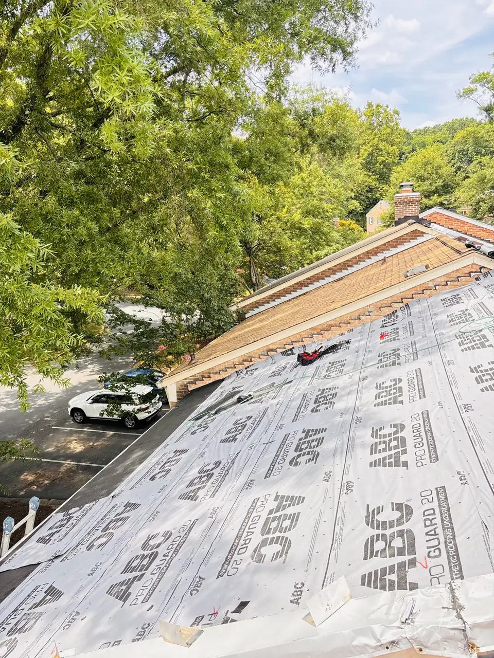 Roof underlayment installation in Fairfax, VA