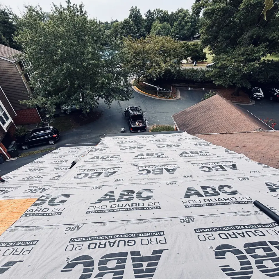 Roof underlayment installation in Reston, VA