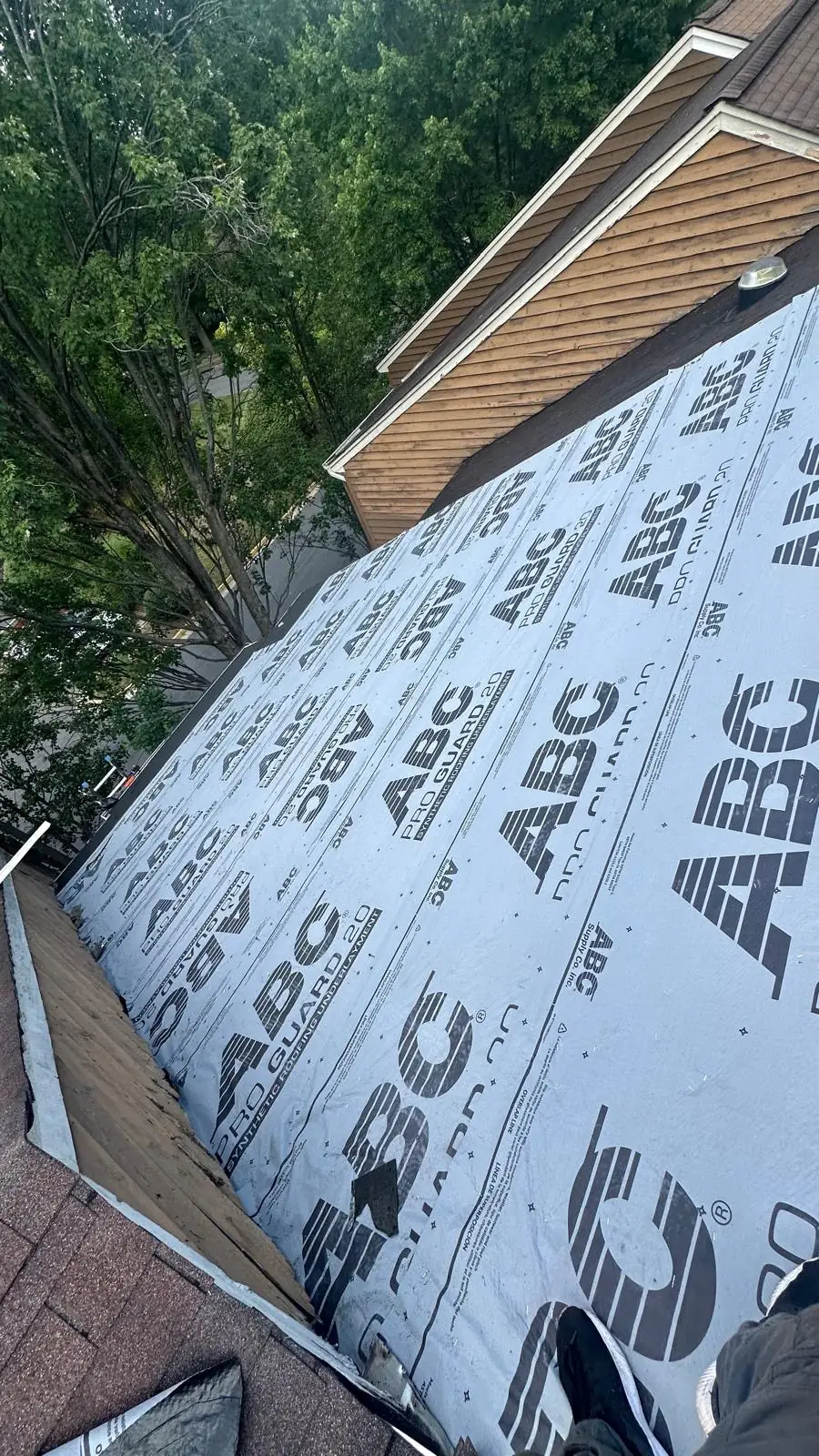 Roof underlayment installation in Reston, VA