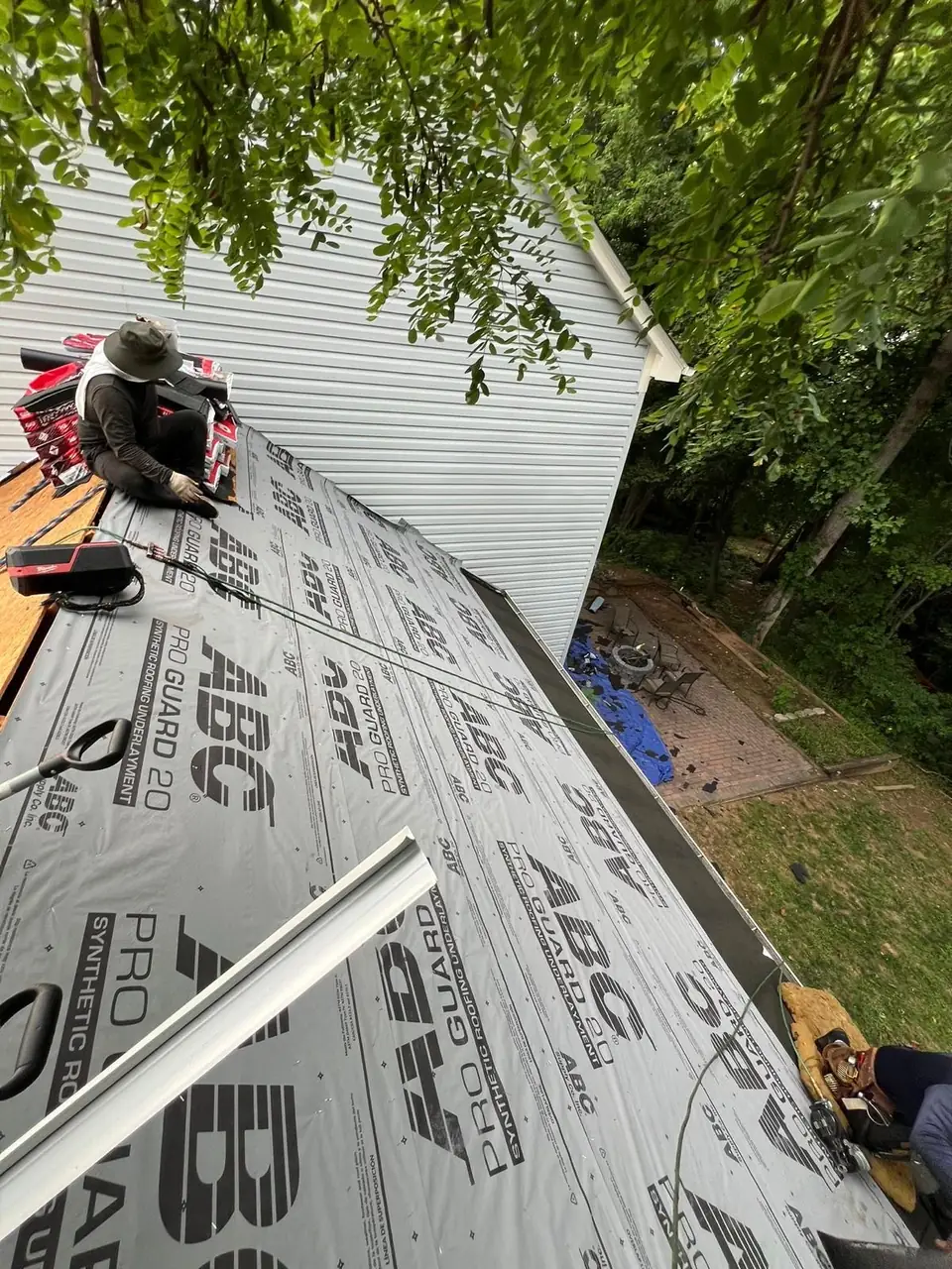 Roof underlayment installation in Woodbridge, VA