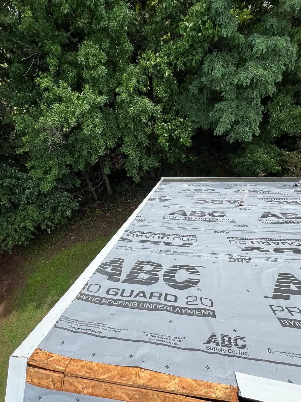 Roof underlayment installation in Woodbridge, VA