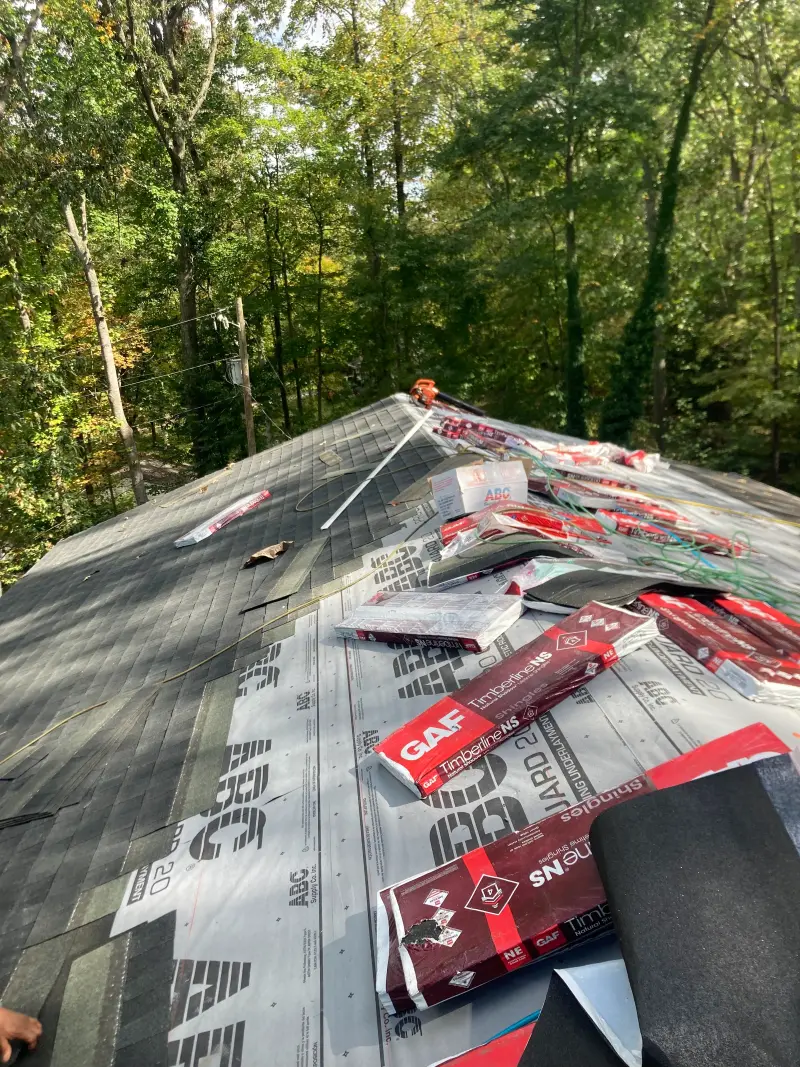 Roof before repair and replacement